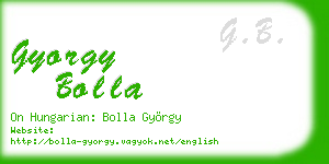 gyorgy bolla business card